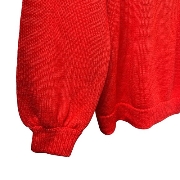 Vintage Blades Wool Sweater Medium Third Mate Anchor Graphic Red Nautical Sailor - Picture 10 of 13